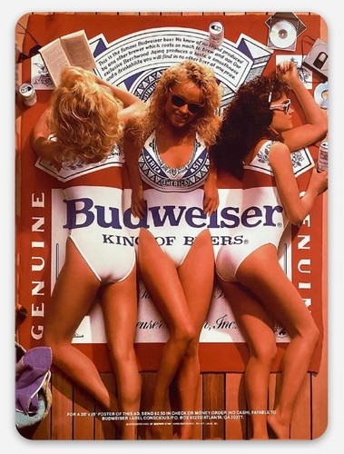 Budweiser bikini poster - bikini,